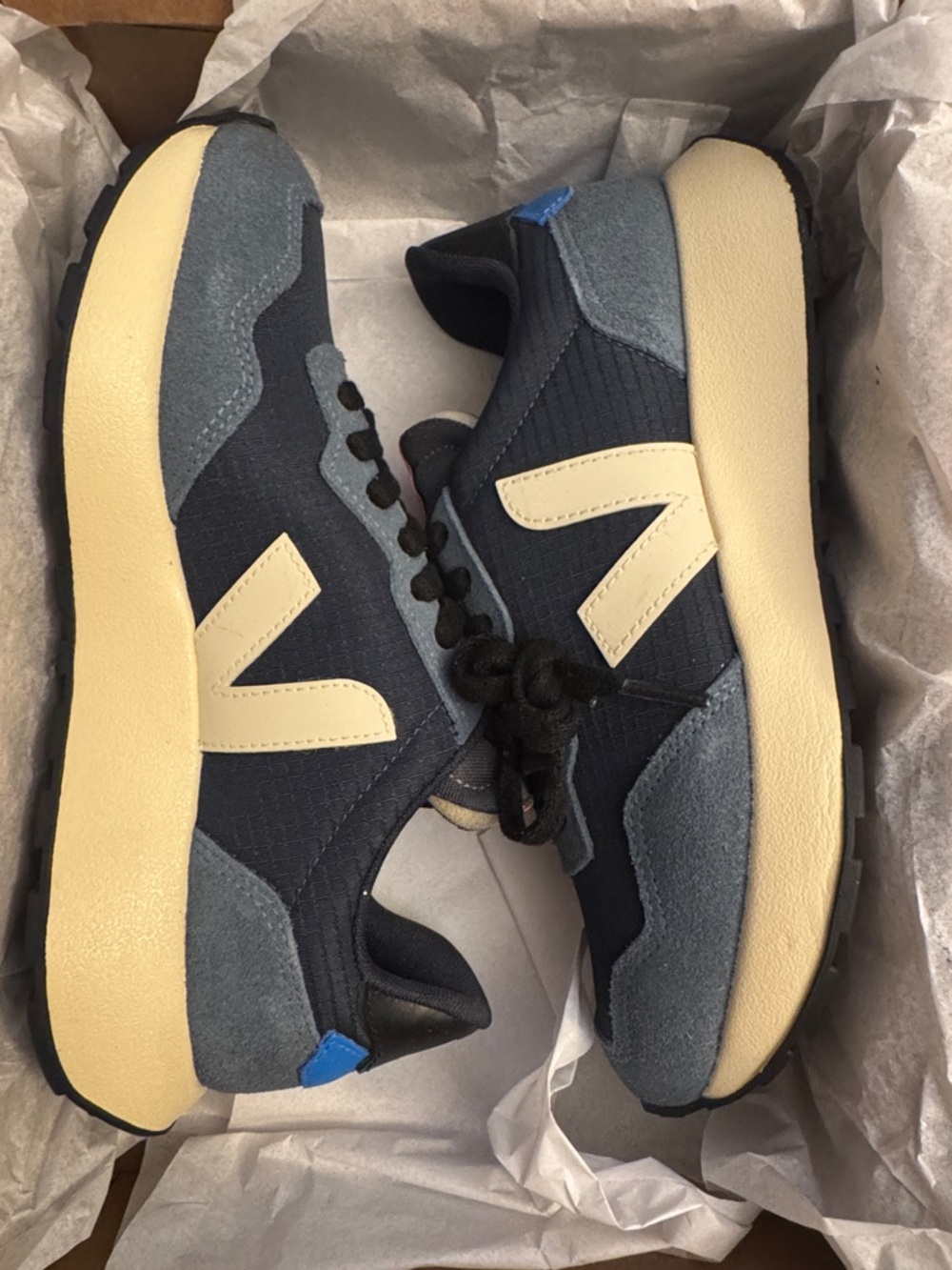 NEW Veja Paulistana Ripstop Sneakers | Women’s 7 (EU 38) | Navy/White | NWT